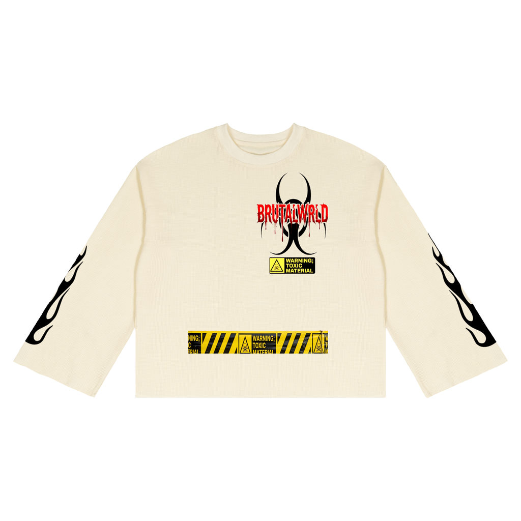 Unisex Waffle Raw Edge T-Shirt