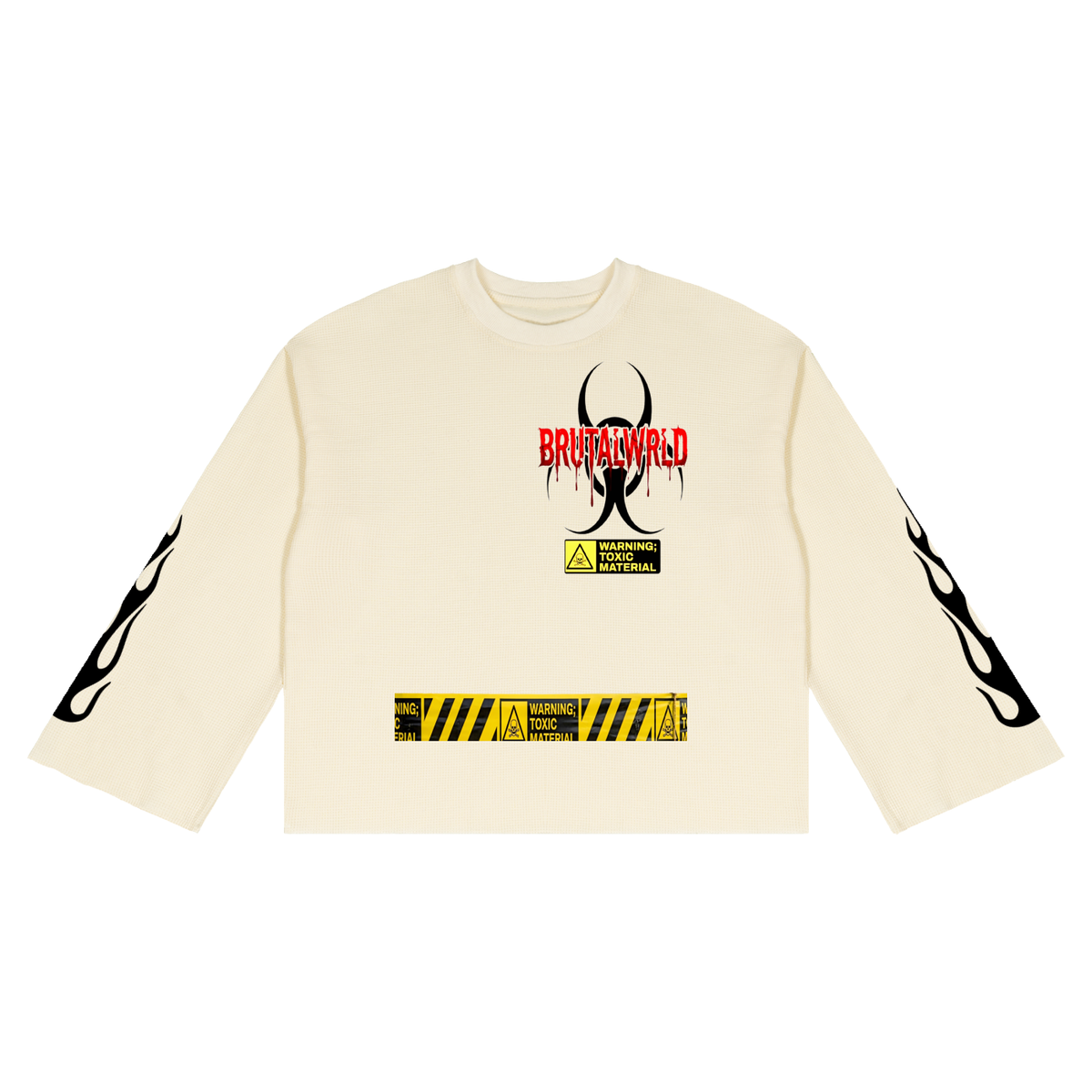 Unisex Waffle Raw Edge T-Shirt