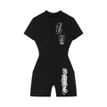 Women's Quarter-Zip Short Sleeve Romper