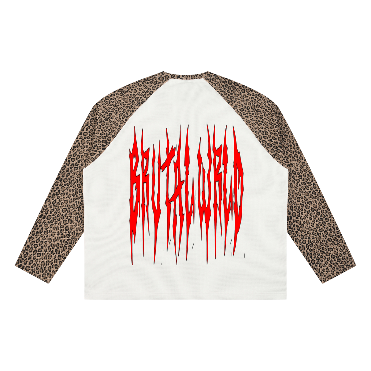 Unisex Leopard Panel Raglan Sleeve T-Shirt