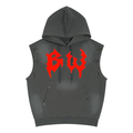 Unisex Vintage Wash Sun Fade Sleeveless Hoodie