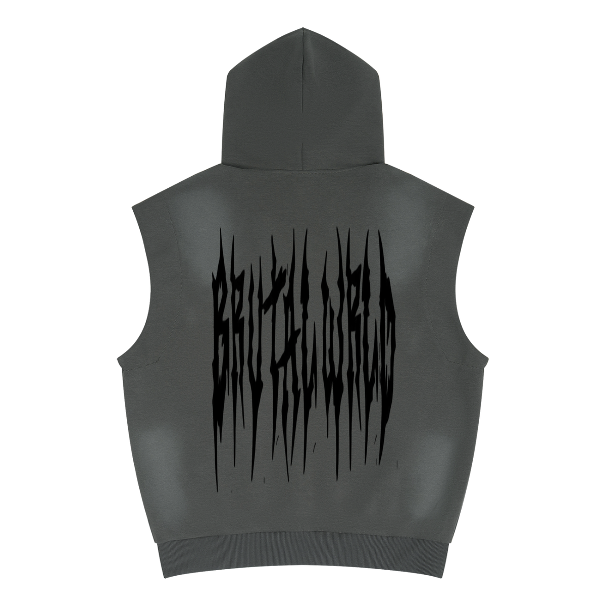 Unisex Vintage Wash Sun Fade Sleeveless Hoodie