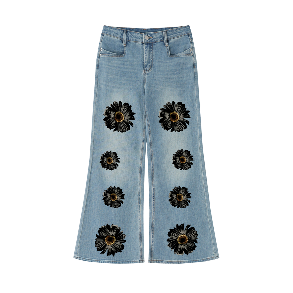 Women's Vintage Wash Flared Leg Jeans