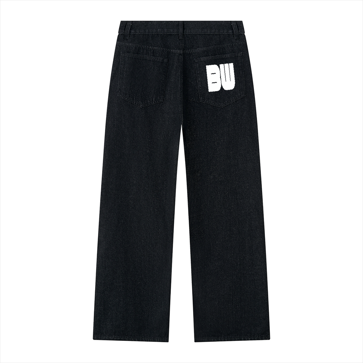 Men's Vintage Wash Wide Leg Denim Jeans