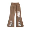 Vintage Washed Flared Fleece Pants