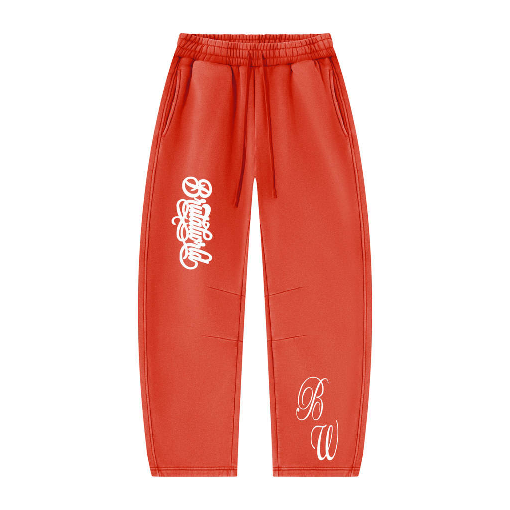 Unisex Vintage Wash Barrel Leg Fleece Sweatpants