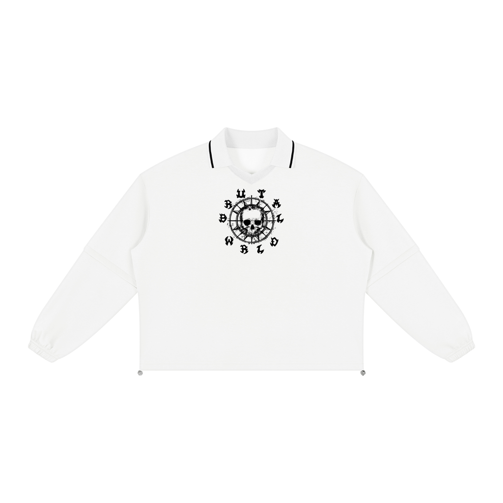 Unisex Boxy Collared Detachable Sweatshirt