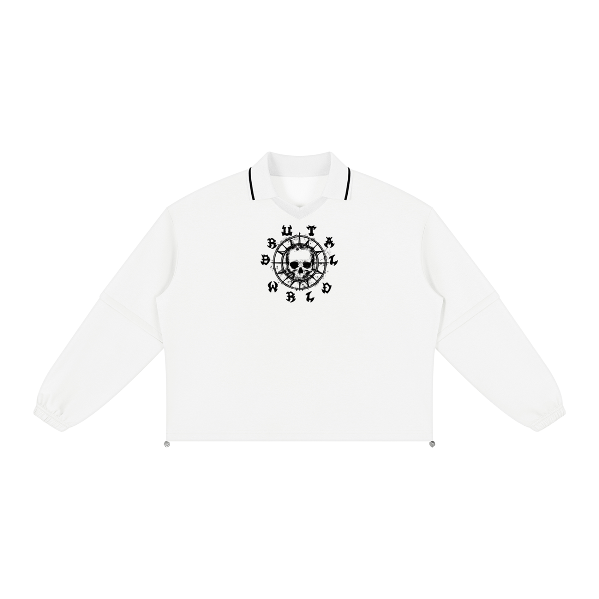 Unisex Boxy Collared Detachable Sweatshirt