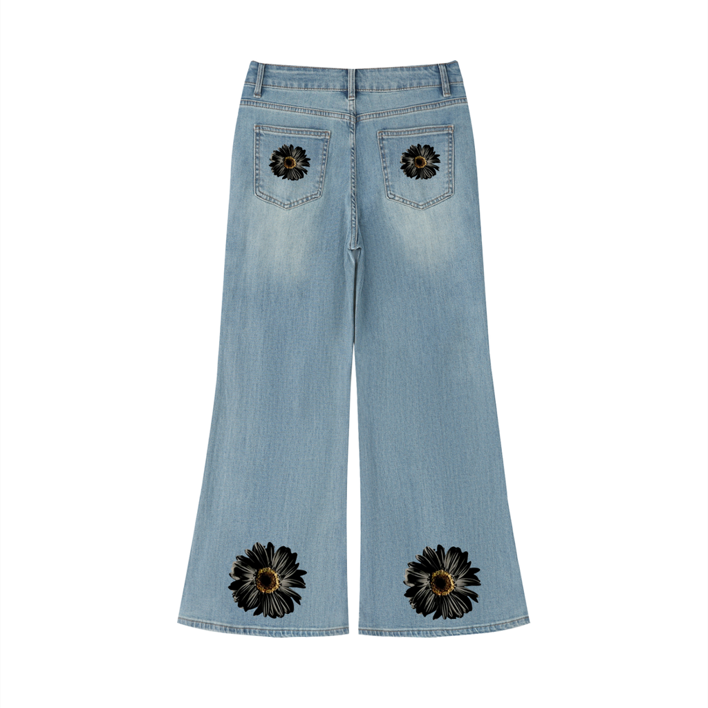 Women's Vintage Wash Flared Leg Jeans