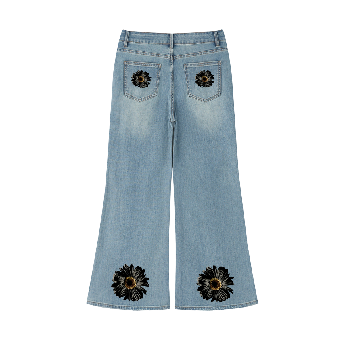 Women's Vintage Wash Flared Leg Jeans