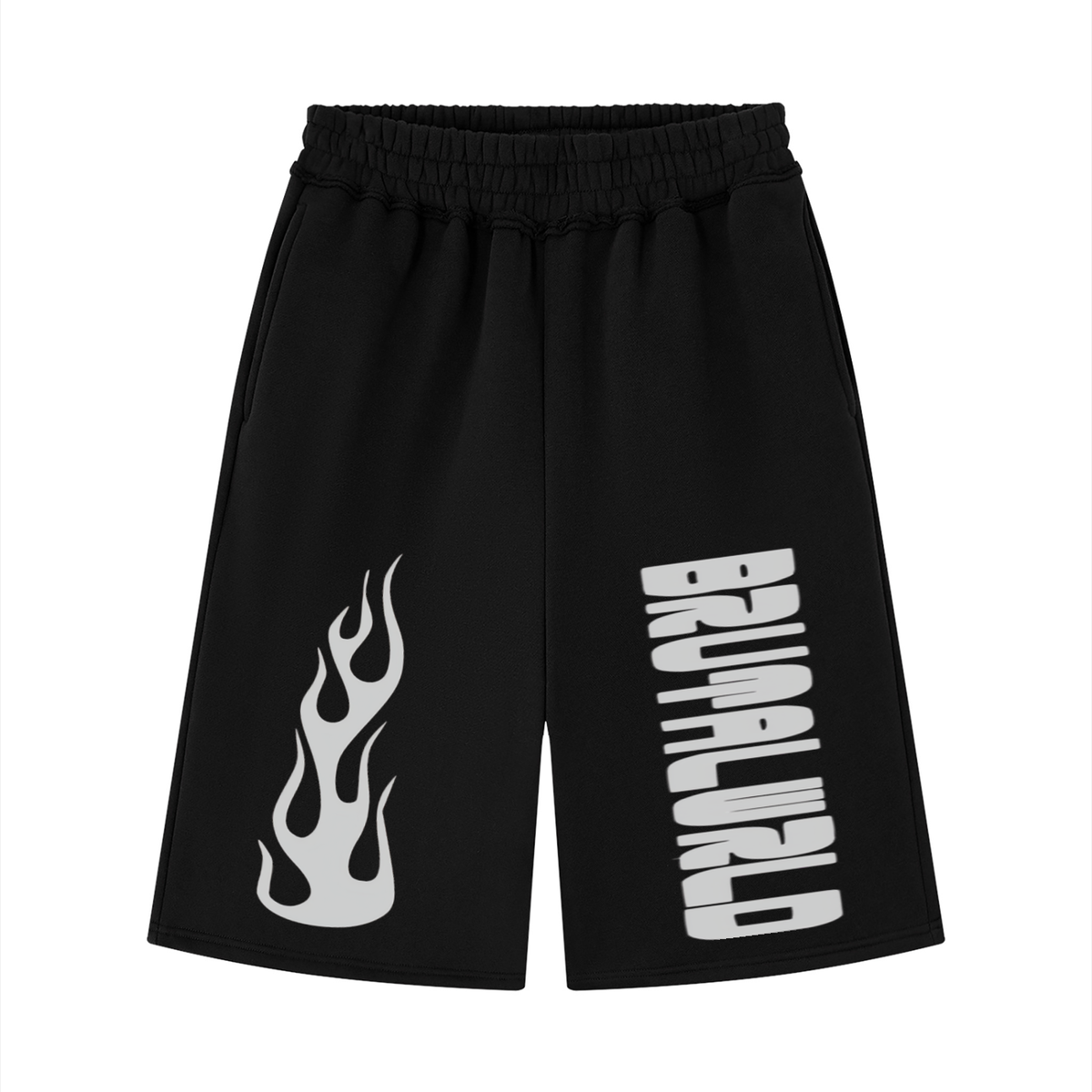 Unisex Raw Edge Fleece Shorts
