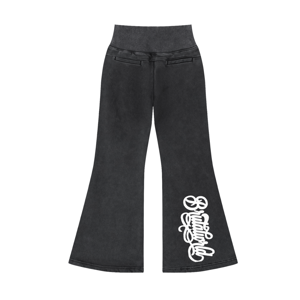 Vintage Washed Flared Fleece Pants