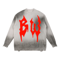 Sun Fade Distressed Ripped Crewneck sweater