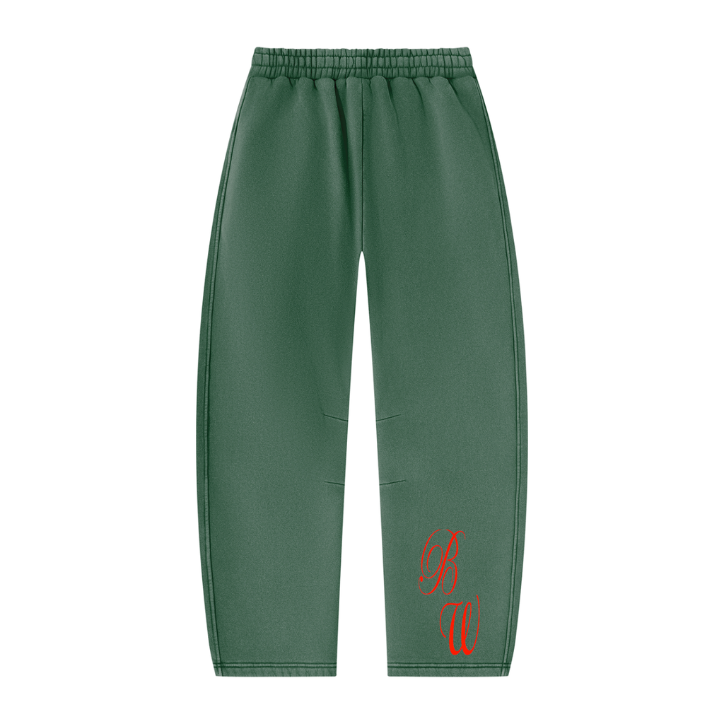 Unisex Vintage Wash Barrel Leg Fleece Sweatpants