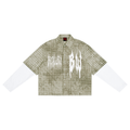 Unisex Vintage Wash Plaid Short Sleeve Shirt