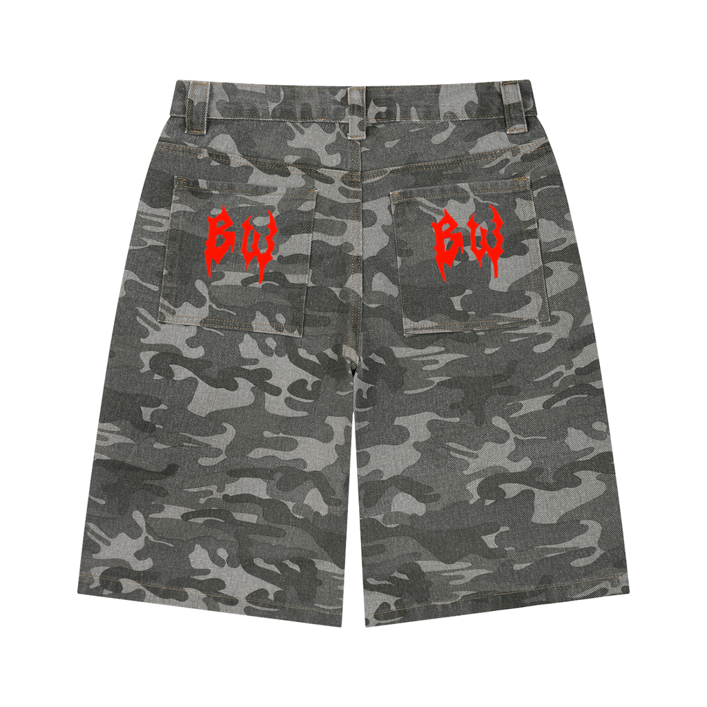 Men's Wide Leg Camo Shorts