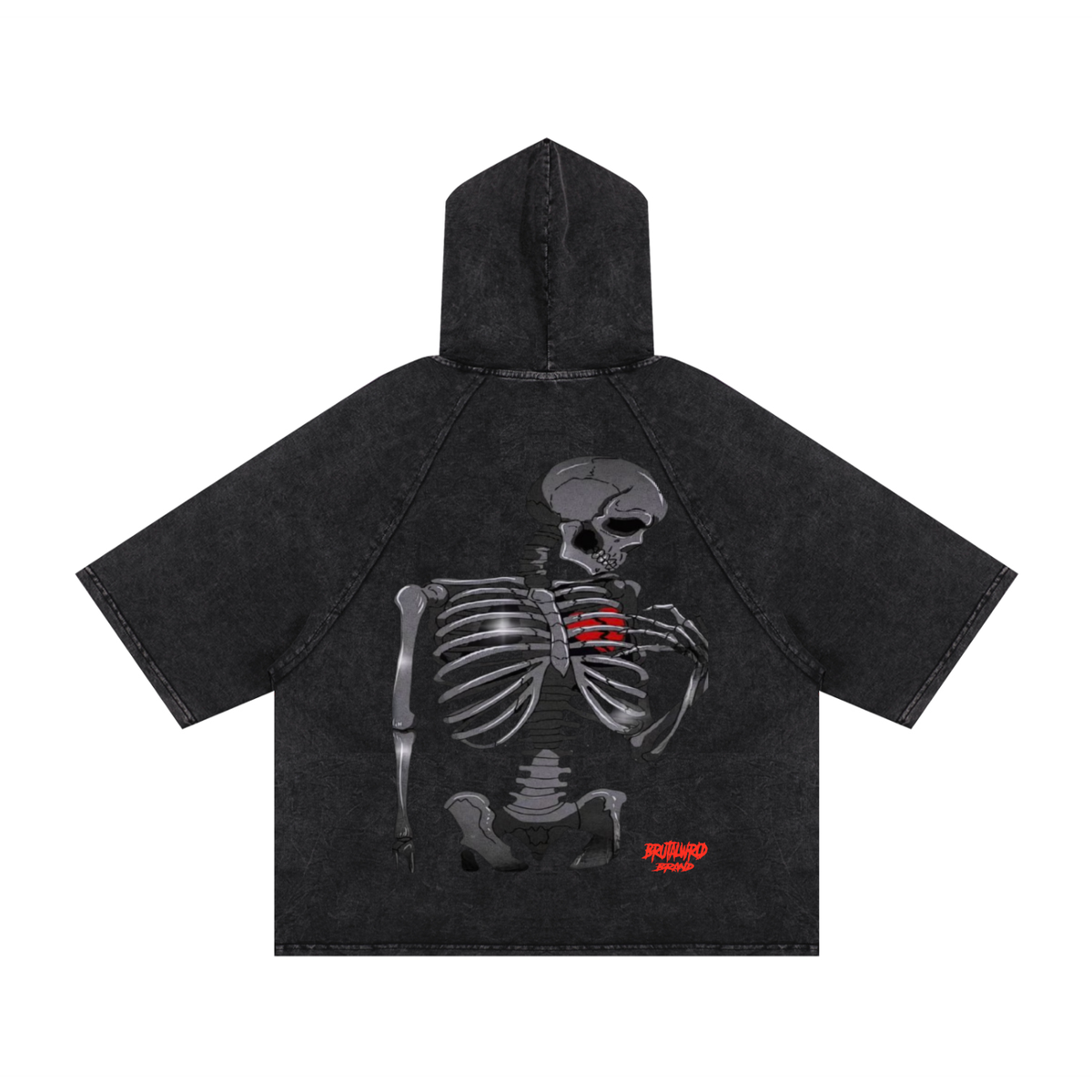 Snow Washed Hooded Boxy T-Shirt
