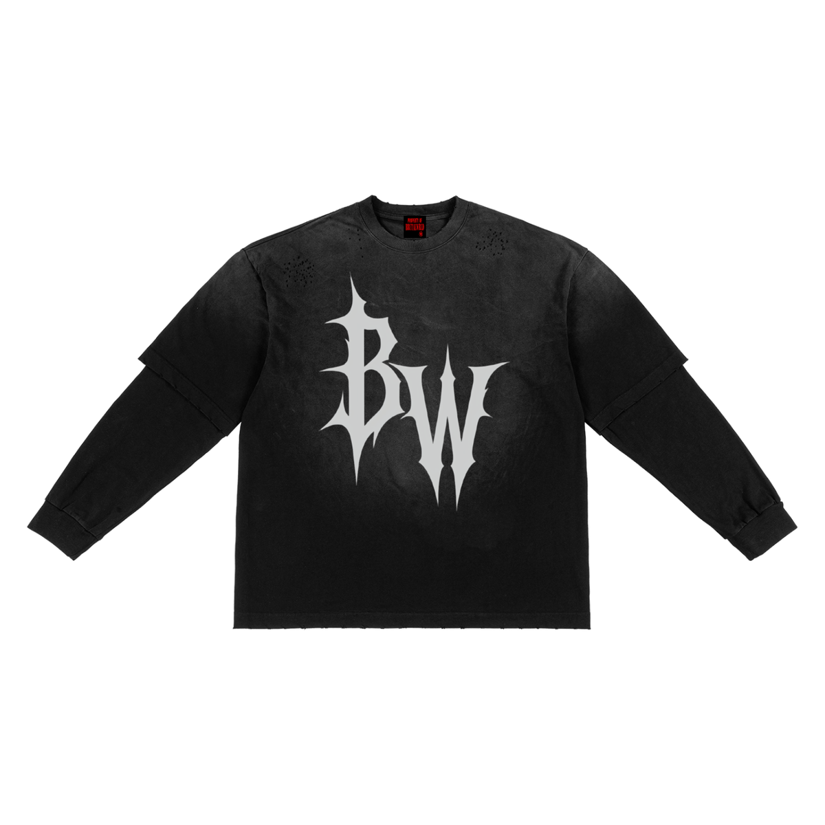 Sunfade Hand-Frayed Faux Two-Piece T-Shirt