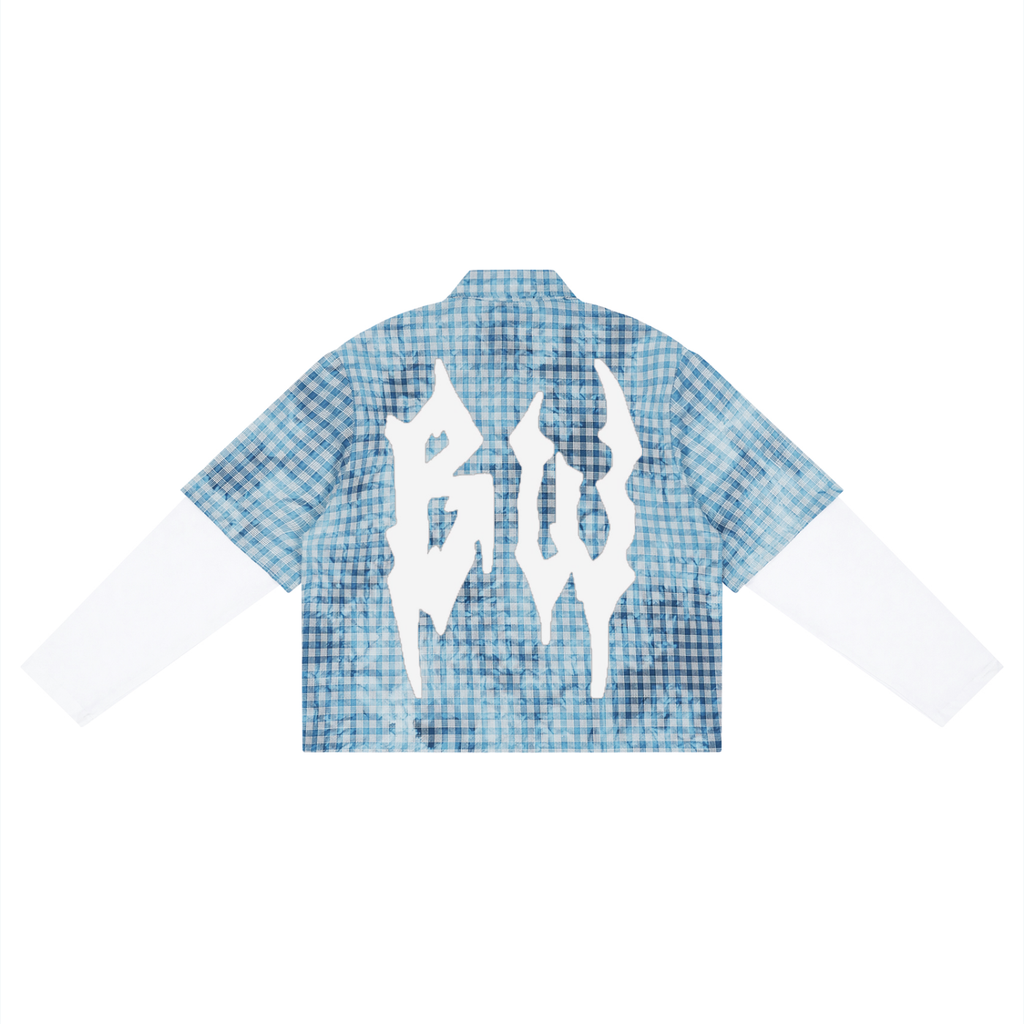 Unisex Vintage Wash Plaid Short Sleeve Shirt