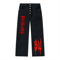 Men's Vintage Wash Wide Leg Denim Jeans