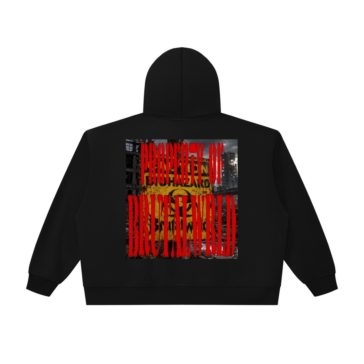 Unisex Oversized Chunky-Zip Boxy Hoodie