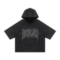 Snow Washed Hooded Boxy T-Shirt