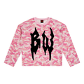Unisex Camo Waffle Raw Edge T-Shirt