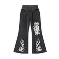 Vintage Washed Flared Fleece Pants