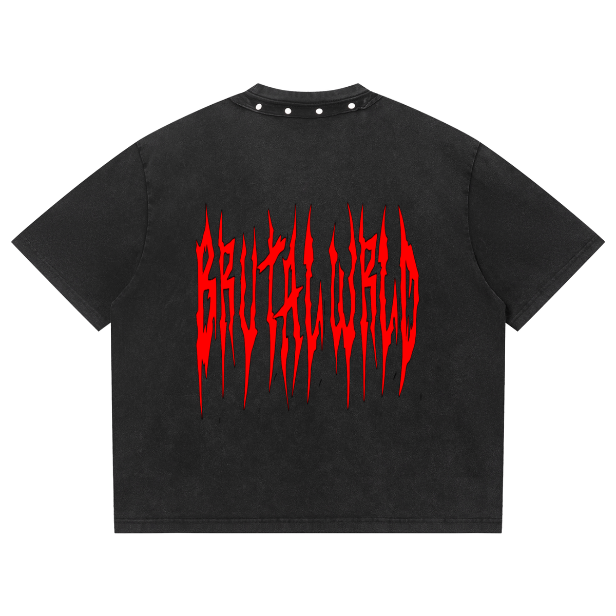 Unisex Washed Boxy Studded T-Shirt