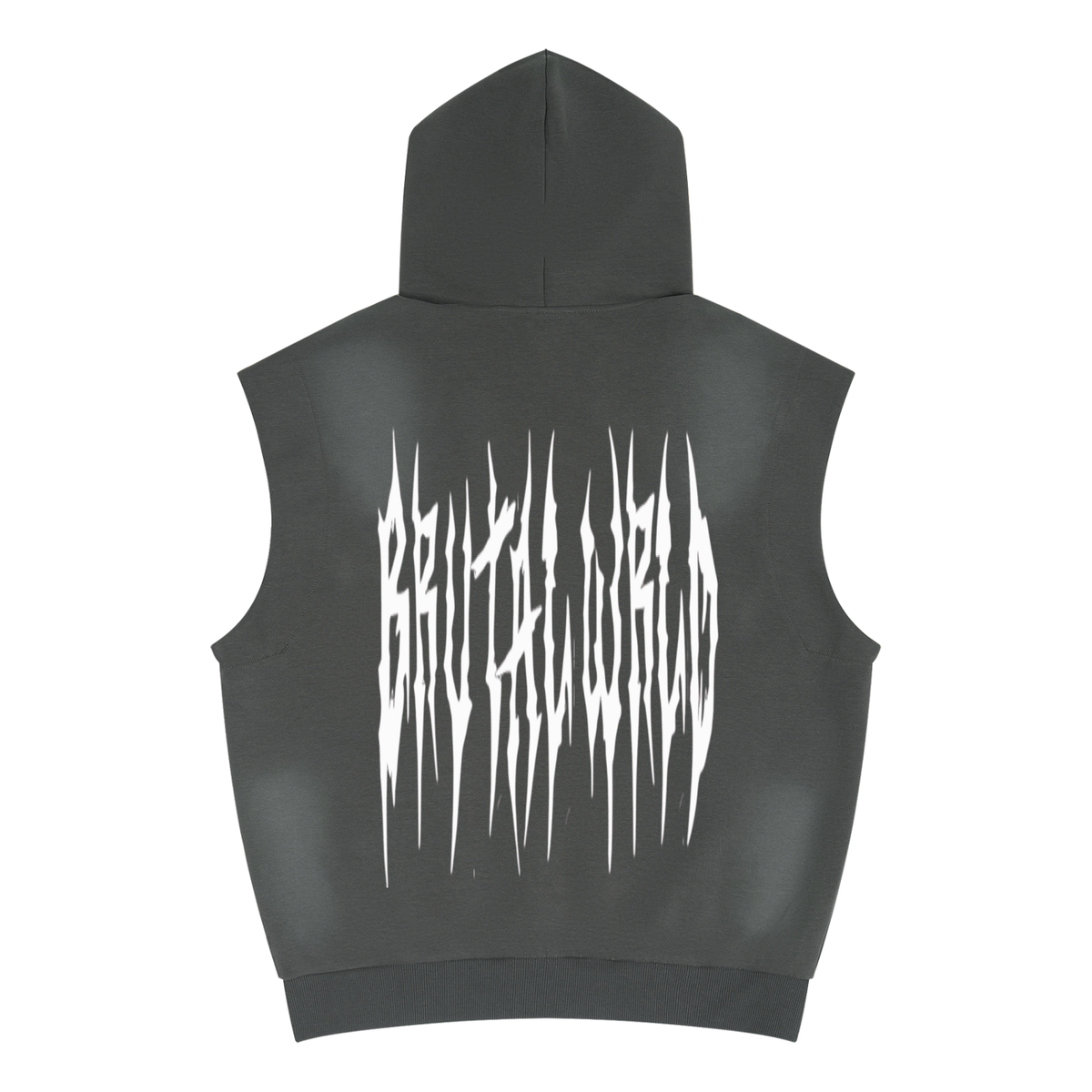 Unisex Vintage Wash Sun Fade Sleeveless Hoodie