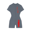 Women's Quarter-Zip Short Sleeve Romper