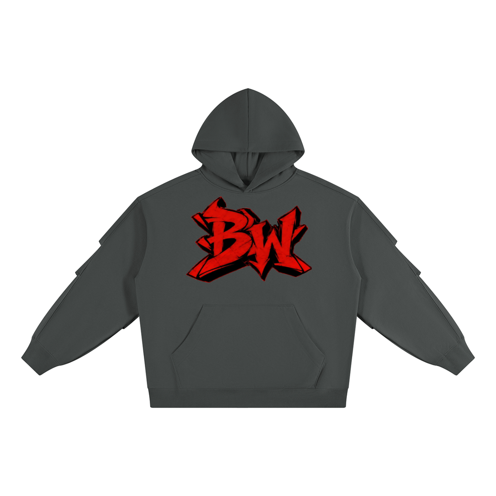 Unisex Heavyweight Ruched Sleeves Hoodie