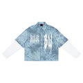 Unisex Vintage Wash Plaid Short Sleeve Shirt