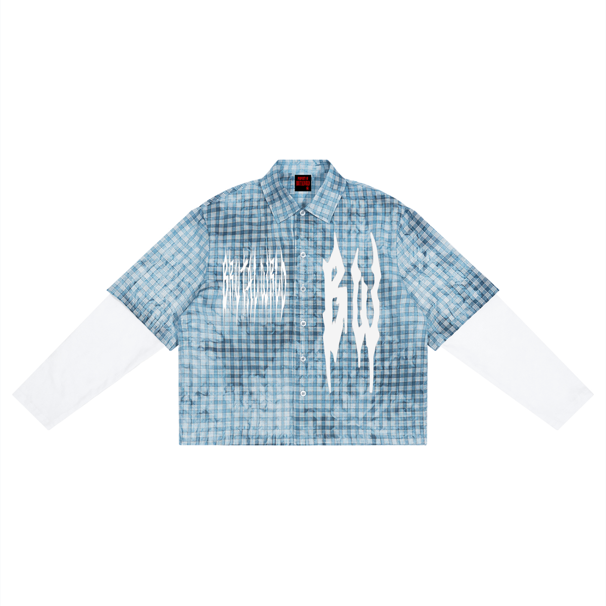 Unisex Vintage Wash Plaid Short Sleeve Shirt