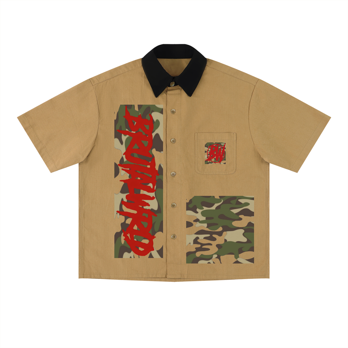 Unisex Color Block Short Sleeve Shirt