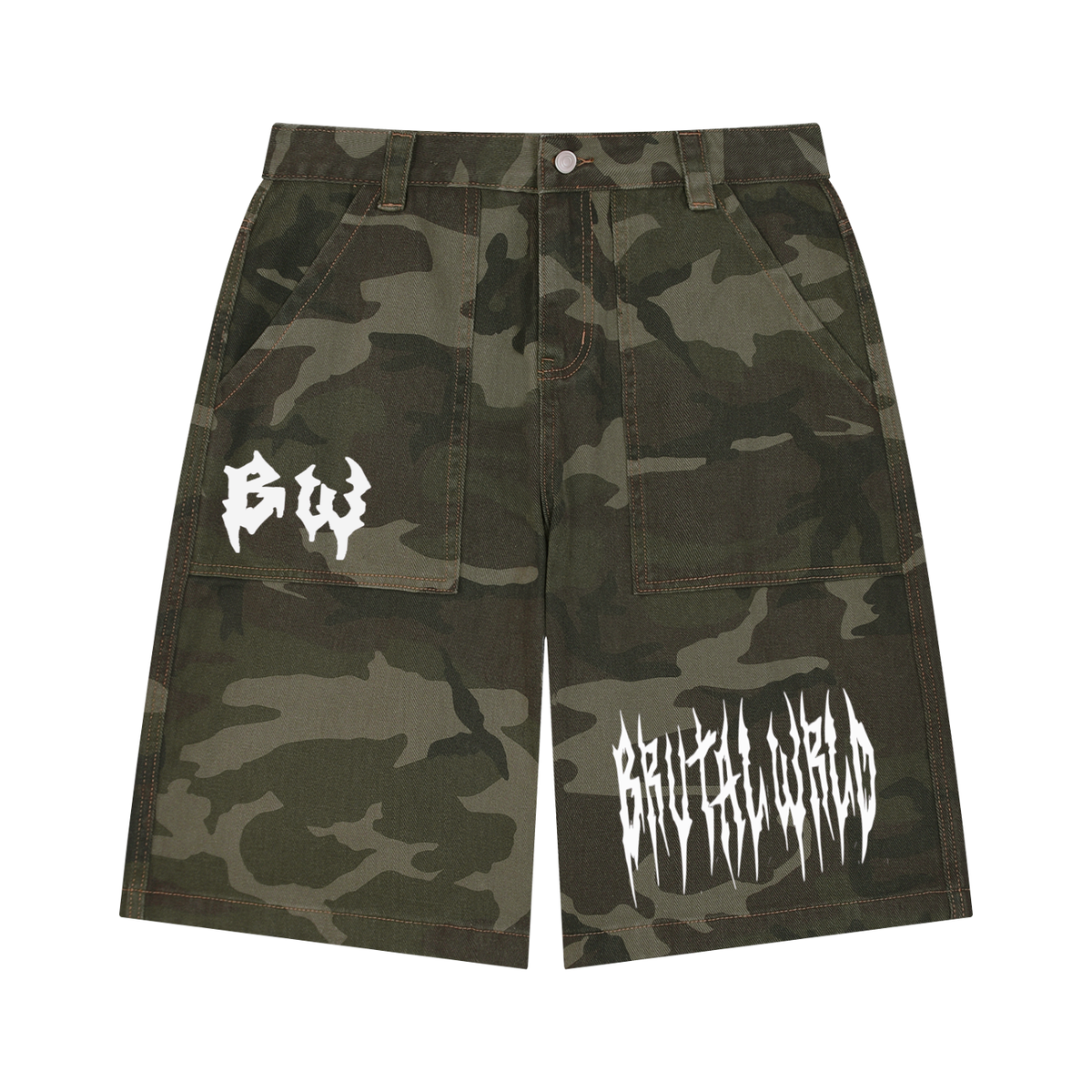 Men's Wide Leg Camo Shorts