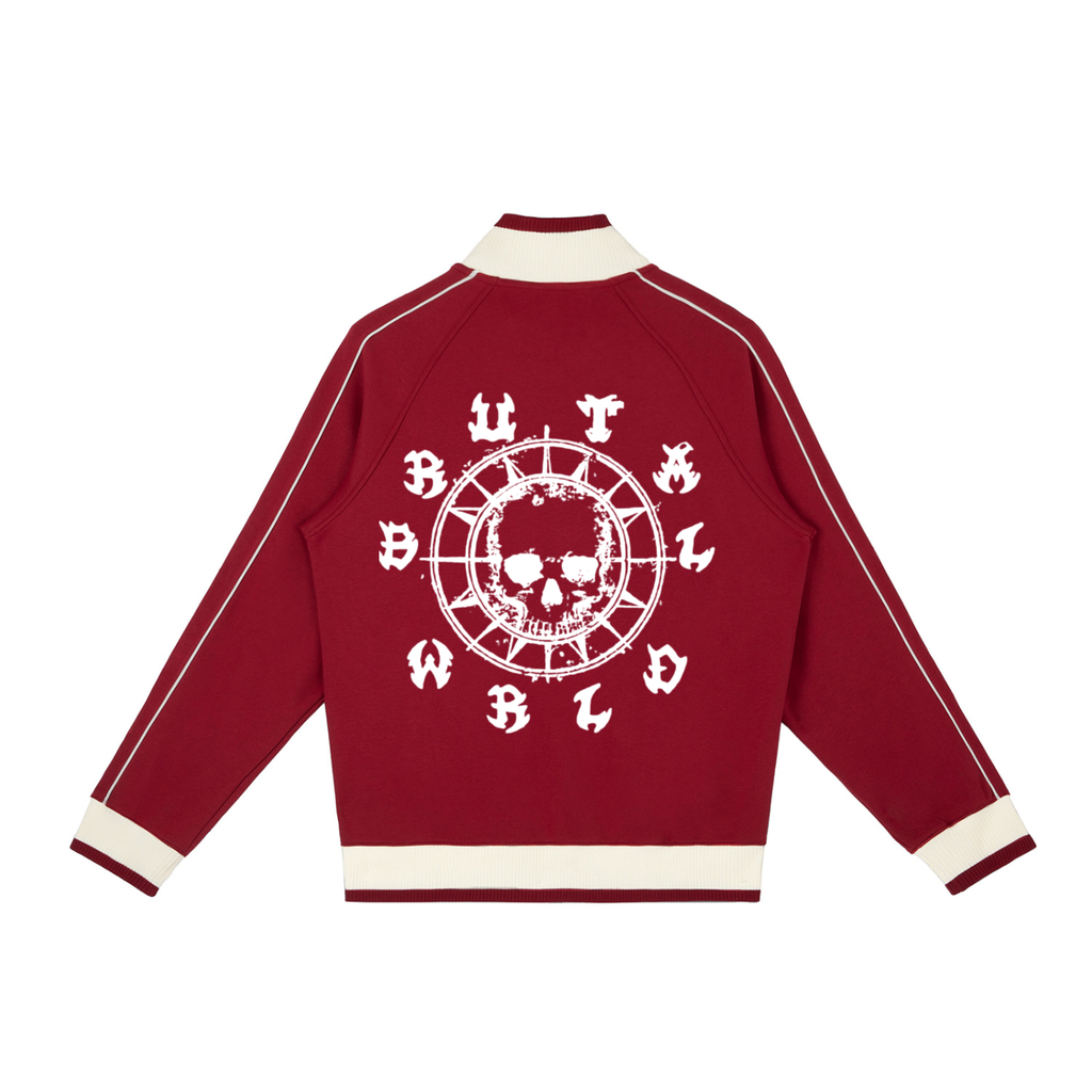 Color Block Raglan Sleeve Zip Track Jacket
