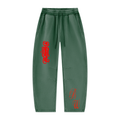 Unisex Vintage Wash Barrel Leg Fleece Sweatpants