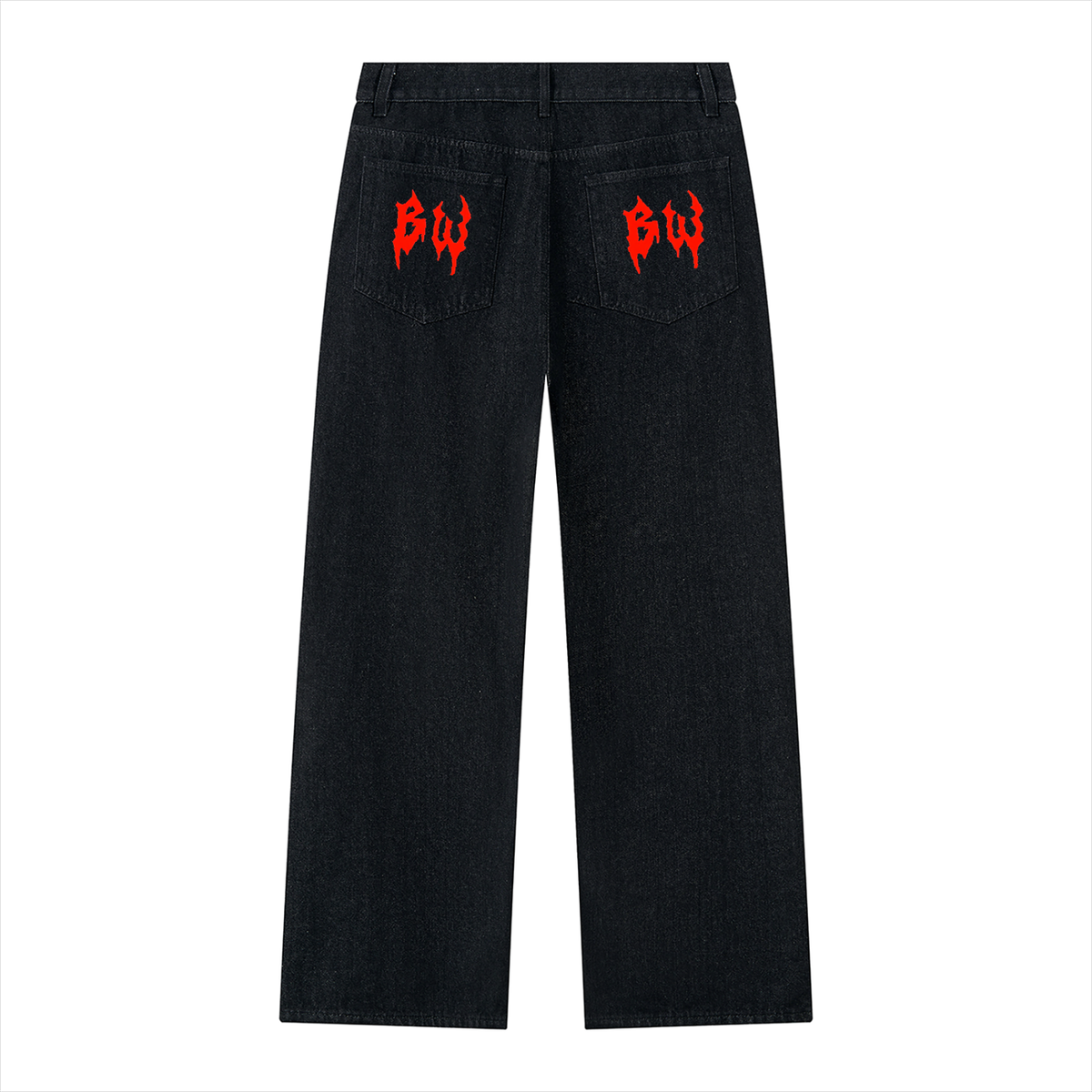 Men's Vintage Wash Wide Leg Denim Jeans