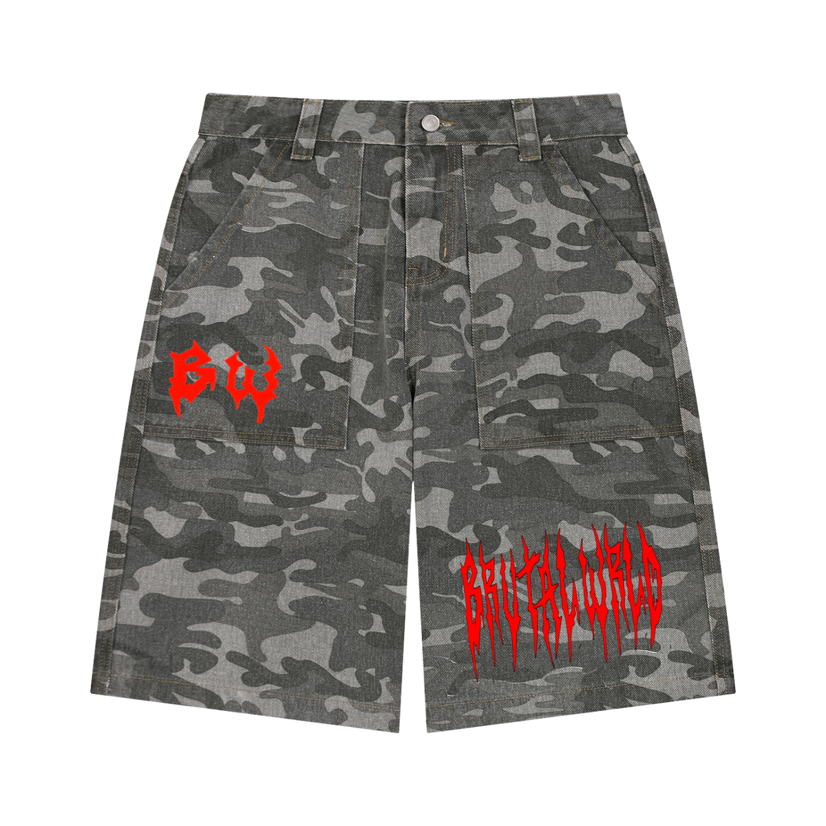 Men's Wide Leg Camo Shorts