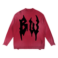 Sun Fade Distressed Ripped Crewneck sweater
