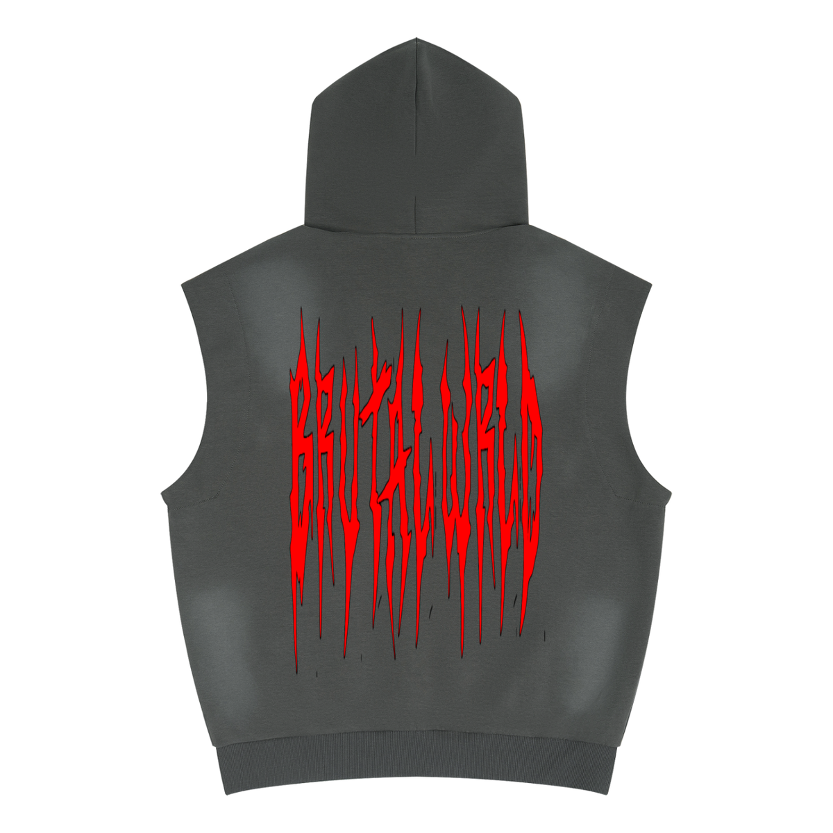 Unisex Vintage Wash Sun Fade Sleeveless Hoodie