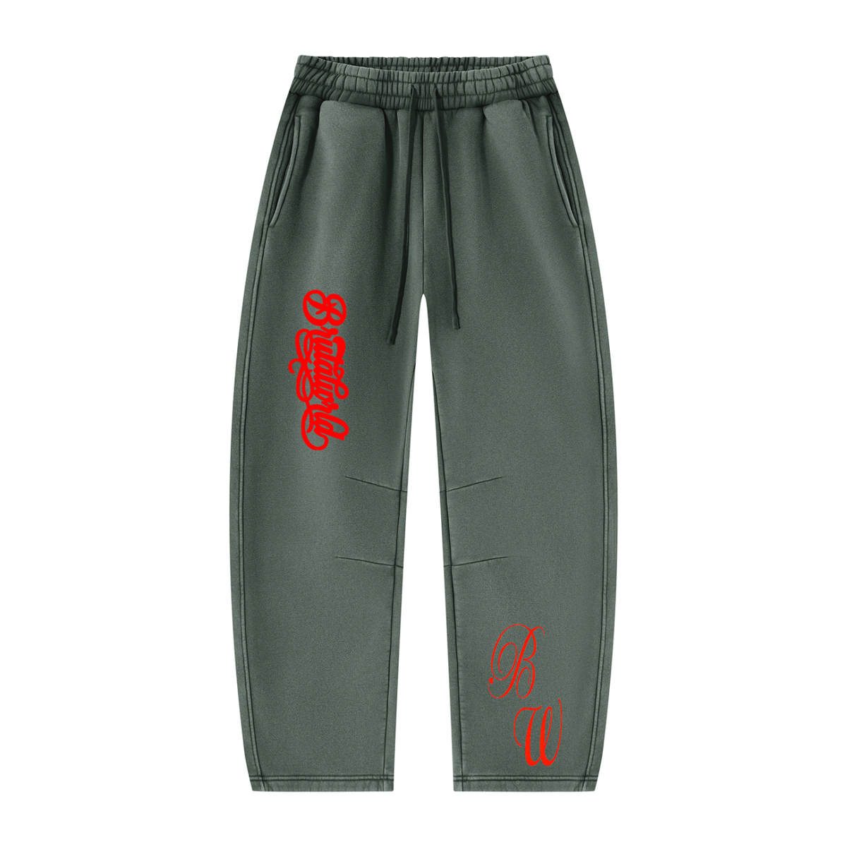Unisex Vintage Wash Barrel Leg Fleece Sweatpants