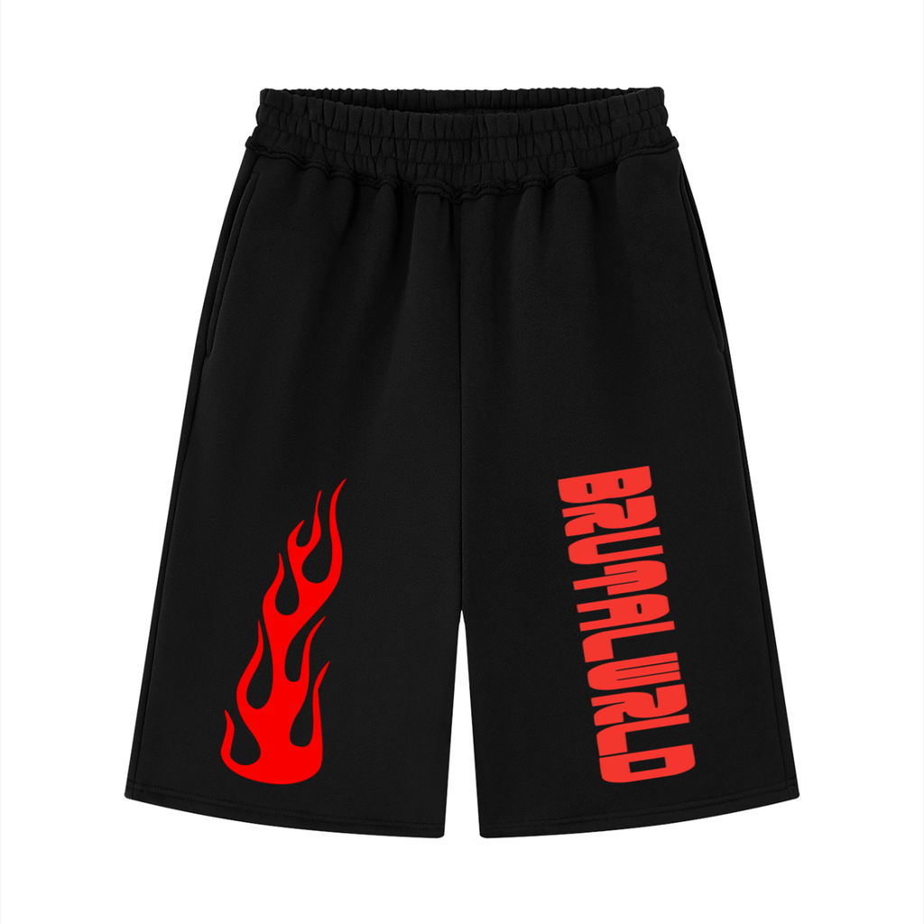 Unisex Raw Edge Fleece Shorts
