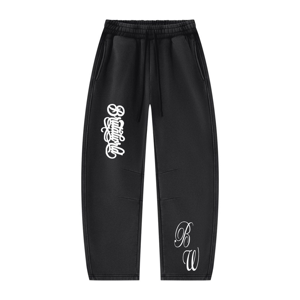 Unisex Vintage Wash Barrel Leg Fleece Sweatpants