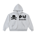 Fleeced Full-Zip Boxy Hoodie