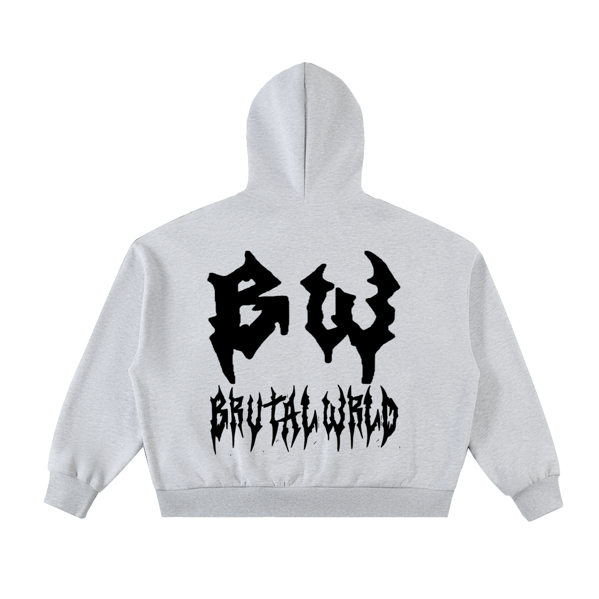 Fleeced Full-Zip Boxy Hoodie