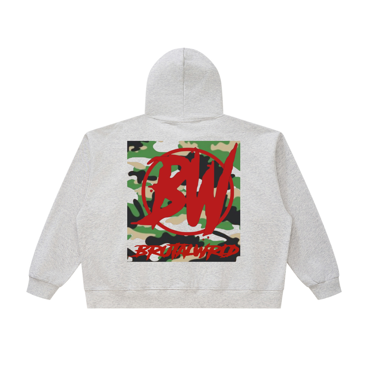 Unisex Oversized Chunky-Zip Boxy Hoodie