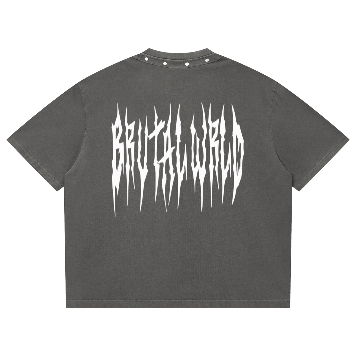 Unisex Washed Boxy Studded T-Shirt