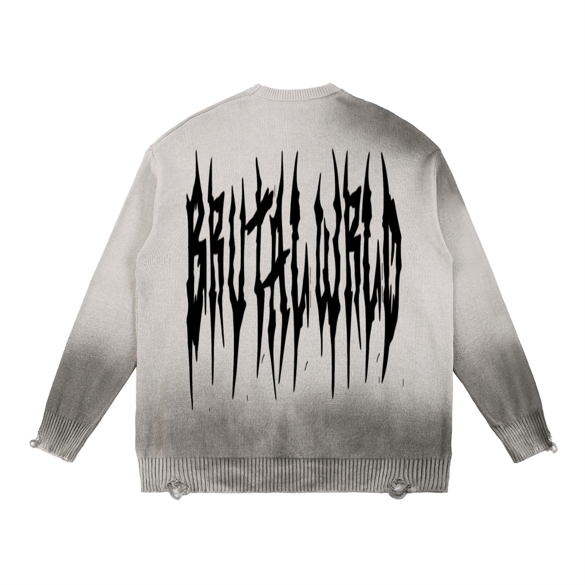 Sun Fade Distressed Ripped Crewneck sweater